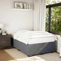 Bed Frame without Mattress Dark GreyDouble Velvet