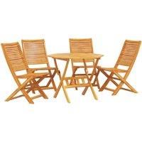 5 Piece Garden Dining Set - Solid Acacia Wood