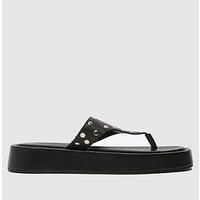 Schuh Toryn Stud Toe Post Sandal - Black