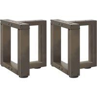 Coffee Table Legs T-Shaped2 pcs Natural Steel 30x25x(30-31) cm Steel