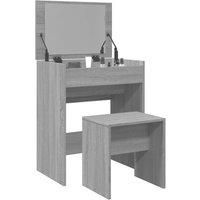 Dressing Table and Stool Grey Sonoma 60x40x113.5 cm