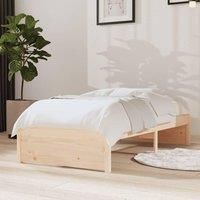 Bed Frame Solid Wood 75x190 cm Small Single