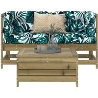 3 Piece Garden Sofa Set Impregnated Wood Pine