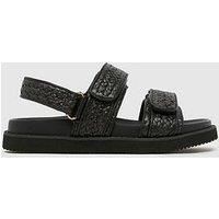 Schuh Tiesha Footbed Sandals - Woven - Black