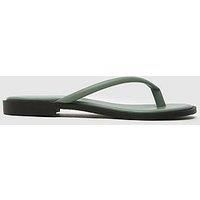 Schuh Tulia Toe Post Flat Sandal - Green