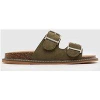 Schuh Tamika Buckle Footbed Sandals - Khaki