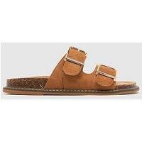 Schuh Tamika Buckle Footbed Sandals - Tan - Brown