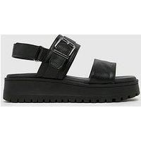 Schuh Wide Fit Tiana Chunky Buckle Sandals - Black