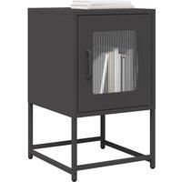 Bedside Cabinet Black 36x39x60.5 cm Cold-rolled Steel
