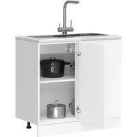 Kitchen Base Cabinet Porto White Engineered Wood