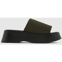 Schuh Tash Chunky Slide - Khaki