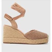 Schuh Velma Tie Wedge Espadrille - Natural
