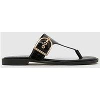 Schuh Teena Toe Post Sandals - Black