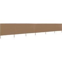 6-panel Wind Screen Fabric 800x80 cm Taupe