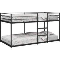 Bunk Bed without Mattress Black 100x200 cm Steel