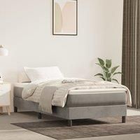 Bed Frame without Mattress Light Grey 90x200 cm Velvet