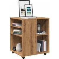 Rolling Cabinet Artisan Oak 60x53x72 cm Engineered Wood