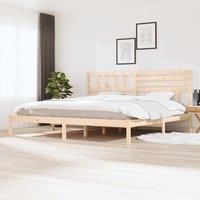 Bed Frame 180x200 cm Super King Size Solid Wood Pine
