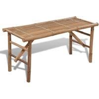 Folding Garden Bench 118 cm Bamboo