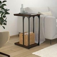 Side Table Brown Oak 40x30x60 cm Engineered Wood