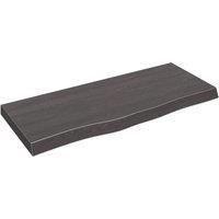 Wall Shelf Dark Grey 100x40x(2-6) cm Treated Solid Wood Oak