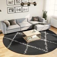 Shaggy Rug PAMPLONA High Pile Modern Black and Cream £ 280 cm