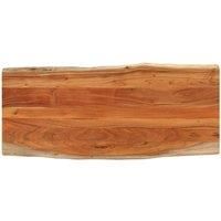 Table Top 140x60x3.8 cm RectangularSolid Wood Acacia Live Edge