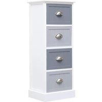 Side Cabinet 35x30x90 cm Paulownia Wood