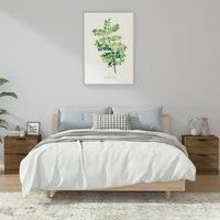 Bedside Cabinets 2 pcs Brown Oak Engineered Wood