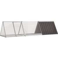 Rabbit Cage Anthracite 302.5x80.5x71 cm Galvanised Steel