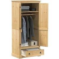 Wardrobe Corona 76x50x170 cm Solid Wood Pine