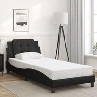 Bed Frame without Mattress Black 90x200 cm Faux Leather