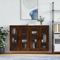 Wall Mounted Cabinets 2 pcs Brown Oak Engineered Wood