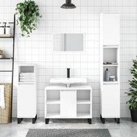 Bathroom Cabinet White 80x33x60 cm Engineered Wood