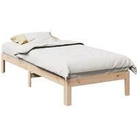 Bed Frame without Mattress 80x200 cm Solid Wood Pine
