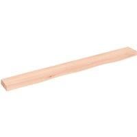 Wall Shelf 100x10x4 cm Untreated Solid Wood Oak