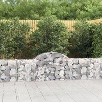 Arched Gabion Basket 200x30x60/80 cm Galvanised Iron