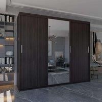 Triple Sliding Door Wardrobe available in 6 Colors 250cm X 217cm