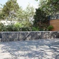 Gabion Basket with Cover 1000x100x50 cm Galvanised Iron