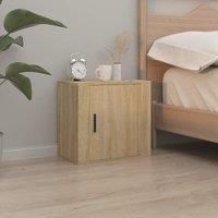 Wall-mounted Bedside Cabinet Sonoma Oak 50x30x47 cm