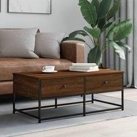 Coffee Table Brown Oak 100x51x40 cm Engineered Wood