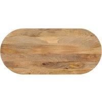 Table Top 90x40x3.8 cm Oval Solid Wood Mango