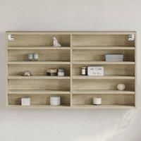Vitrine Cabinet Sonoma Oak 100x15x58 cm Engineered Wood