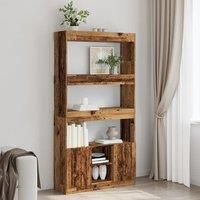 HighboardOld Wood 92x33x180 cm Engineered Wood