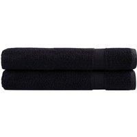 Premium Towels SOLUND 2 pcs Black 100x200 cm 600 gsm