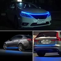 New LED Car Hood Decorative Light Strip With Start Scan Meteor Dynamic Car Daytime Running Light
