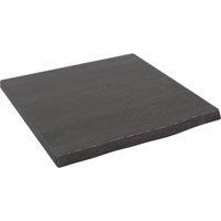 Wall Shelf Dark Grey 40x40x2 cm Treated Solid Wood Oak