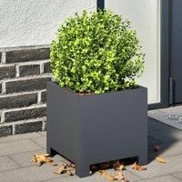 Garden Planters 2 pcs Anthracite 30x30x30 cm Steel