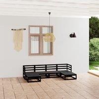 6 Piece Garden Lounge Set Solid Pinewood