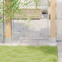 Post Bases Square 4 pcs Silver 101x101 mm Galvanised Steel